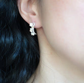 Plum Blossom Sterling Silver Studs